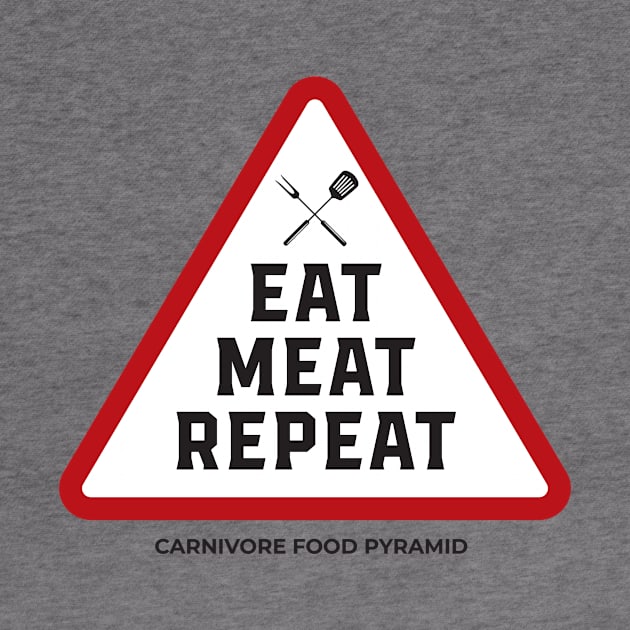 Eat Meat Repeat - Carnivore Food Pyramid by OnePresnt